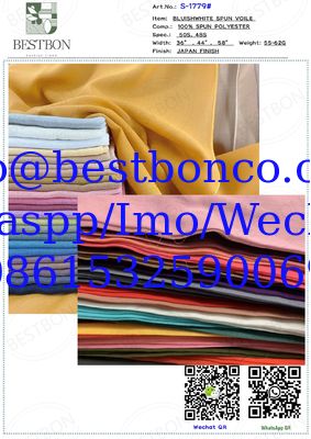Original Made In Japan Spun Polyester Voile 44" P/Dyed fabric "TOYOBO" Brand