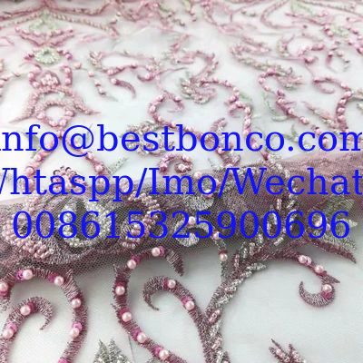 Embroidery Lace fabric wedding fashion high quality for brand garments lace fashion