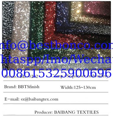 Spot 3mm banquet evening dress performance stage clothing gradient two-color beads two-color stitching sequin embroidery