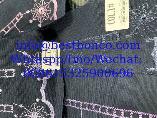 Linen embroidery fashion fabric