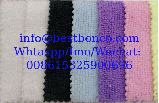 80% polyester 20% nylon strong absorbent towel fabric, warp knitted polyester and nylon double-sided terry clo