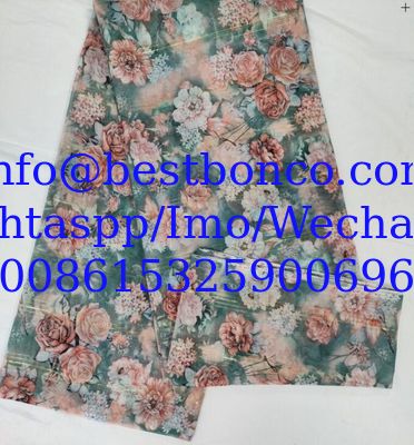 Spun Polyester Voile BBTSfinsh® Brand Body Golden Thread Digital printing Voile Super Full Twisted 58"